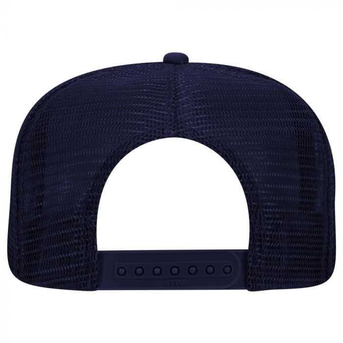 OTTO 132-1037 Polyester Foam Front Flat Visor High Crown Golf Style Mesh Back Cap - Navy - HIT a Double - 2