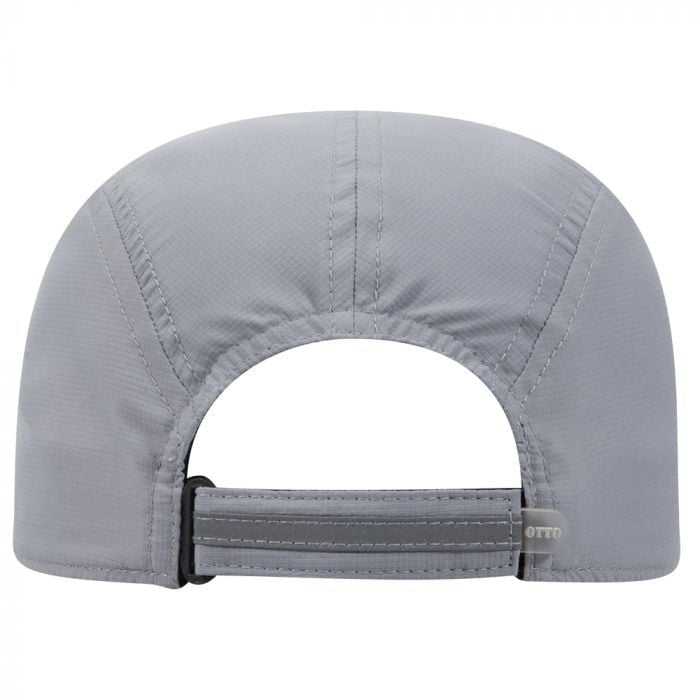 OTTO 133-1252 5 Panel Polyester Pongee Reflective Sandwich Visor Running Cap - Gray - HIT a Double - 2