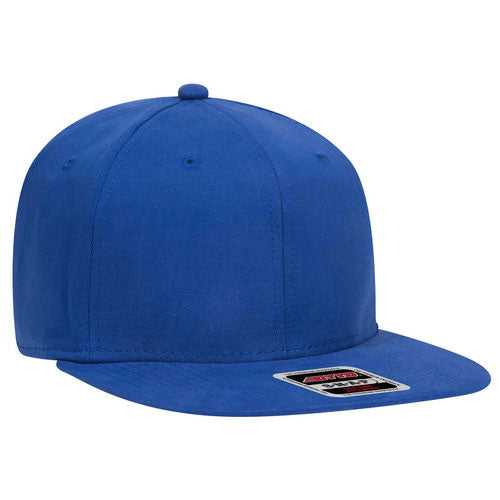 OTTO 148-1228 Ultra Fine Brushed Stretchable Superior Cotton Twill Square Flat Visor 6 Panel Pro Style Snapback Hat - Royal - HIT a Double - 1