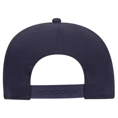 OTTO 148-1228 Ultra Fine Brushed Stretchable Superior Cotton Twill Square Flat Visor 6 Panel Pro Style Snapback Hat - Navy - HIT a Double - 1