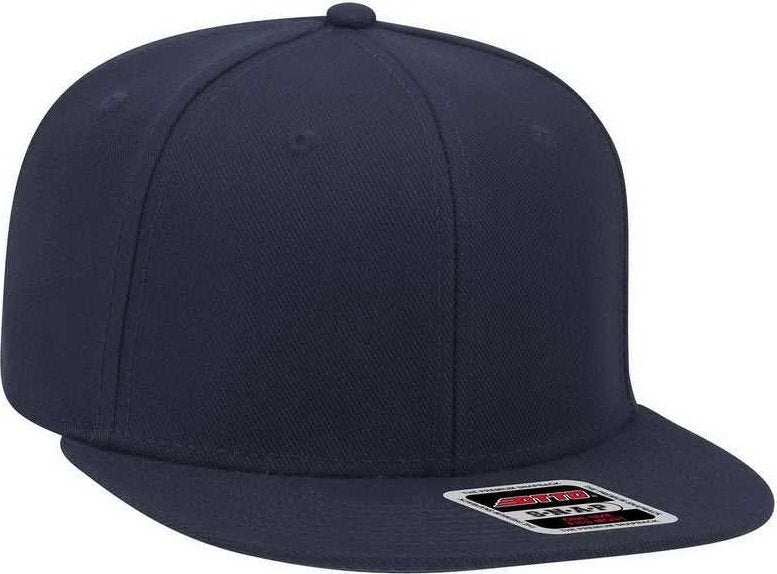 OTTO 148-1267 Snap 6 Panel Mid Profile Snapback Hat - Navy - HIT a Double - 1