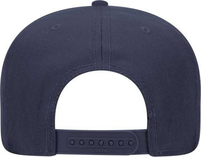 OTTO 148-1267 Snap 6 Panel Mid Profile Snapback Hat - Navy - HIT a Double - 2
