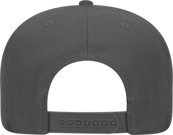 OTTO 148-1267 Snap 6 Panel Mid Profile Snapback Hat - Charcoal Gray - HIT a Double - 2