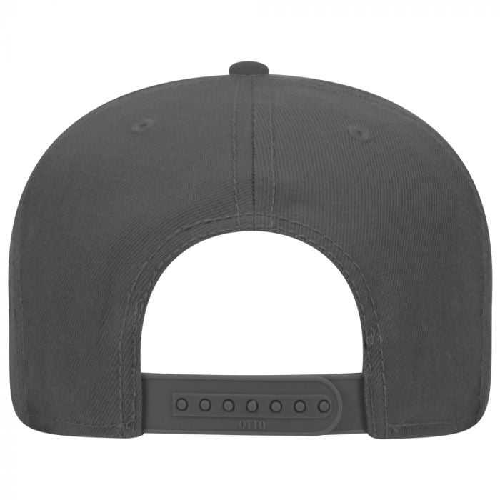 OTTO 148-1267 Snap 6 Panel Mid Profile Snapback Hat - Charcoal Gray - HIT a Double - 2