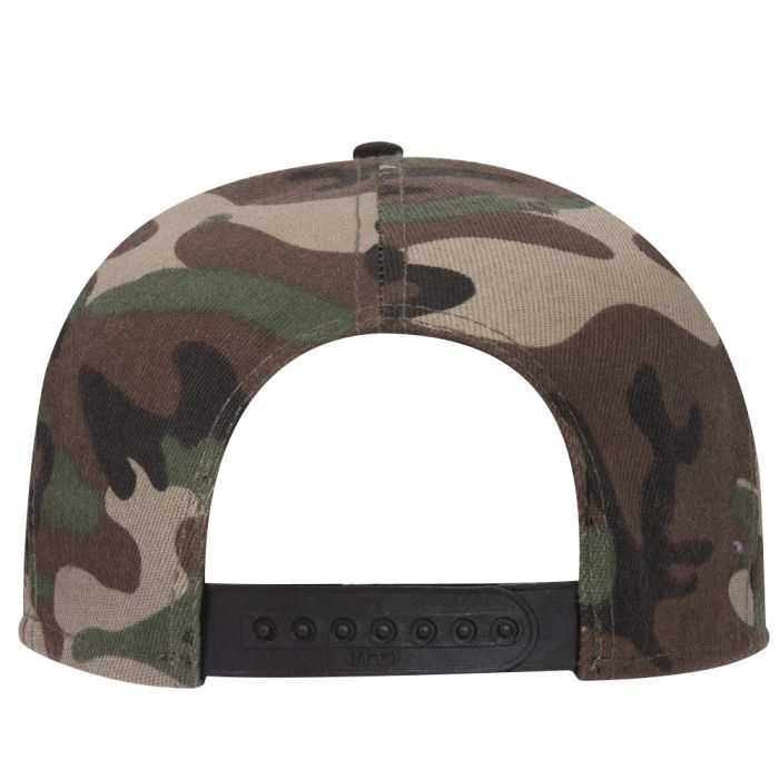 OTTO 148-1267 Snap 6 Panel Mid Profile Snapback Hat - Green Camo - HIT a Double - 2
