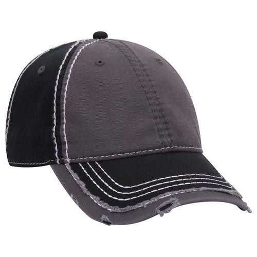 OTTO 149-1091 6 Panel Low Profile Dad Hat - Black Charcoal Black - HIT a Double - 1