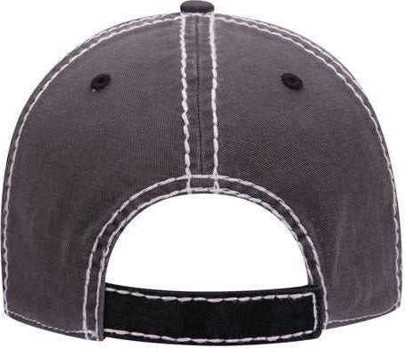 OTTO 149-1091 6 Panel Low Profile Dad Hat - Charcoal Pnk Charcoal - HIT a Double - 2