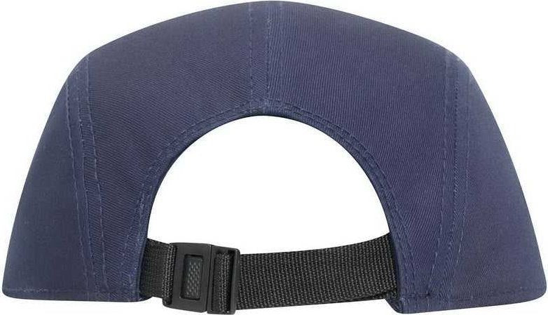 OTTO 151-1098 Superior Cotton Twill Square Flat Visor w/ Binding Trim 5 Panel Camper Hat - Navy - HIT a Double - 2