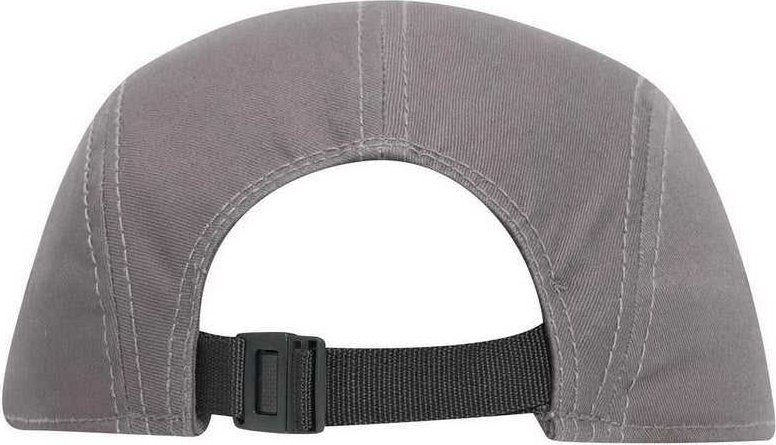 OTTO 151-1098 Superior Cotton Twill Square Flat Visor w/ Binding Trim 5 Panel Camper Hat - Charcoal Gray - HIT a Double - 2