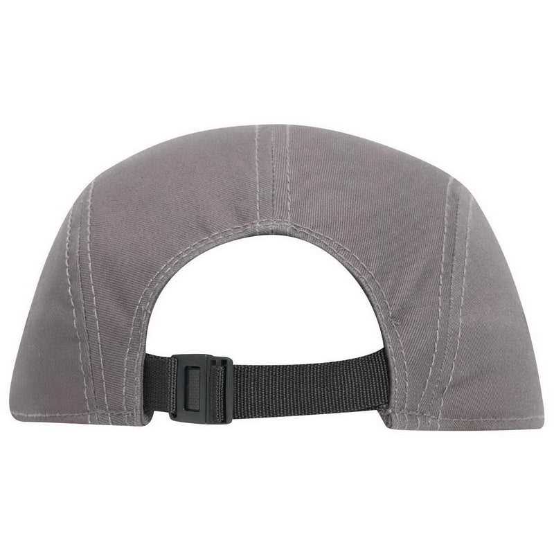 OTTO 151-1098 Superior Cotton Twill Square Flat Visor w/ Binding Trim 5 Panel Camper Hat - Charcoal Gray - HIT a Double - 2