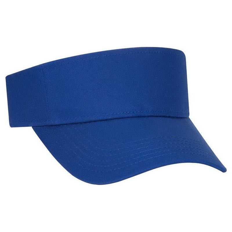 OTTO 152-1119 100% Cotton Twill Youth Sun Visor - Royal - HIT a Double - 1