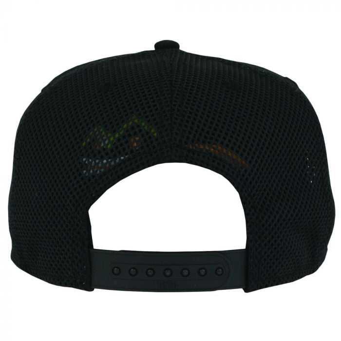 OTTO 164-1209 Superior Cotton Twill Square Flat Visor w/ Superior Polyester Mesh Back 5 Panel Pro Style Snapback Hat - Black - HIT a Double - 1