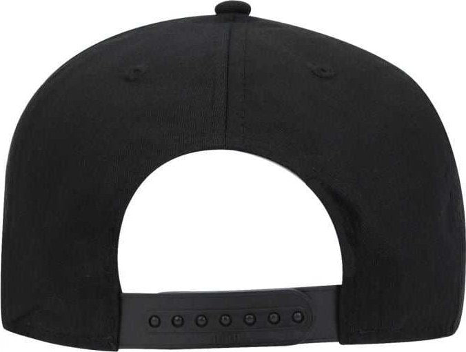 OTTO 167-1198 Snap 5 Panel Mid Profile Snapback Hat - Black - HIT a Double - 2