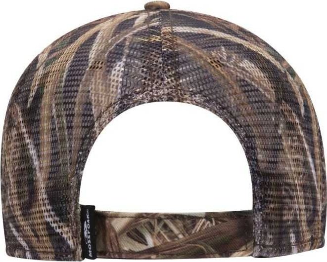OTTO 171-1292 Mossy Oak Camouflage Superior Polyester Twill 6 Panel Low Profile Mesh Back Baseball Cap - Shadow Grass Blades - HIT a Double - 2