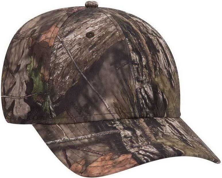 OTTO 171-1295 Mossy Oak Camouflage Superior Polyester Twill 6 Panel Low Profile Baseball Cap - Break Up Country - HIT a Double - 1