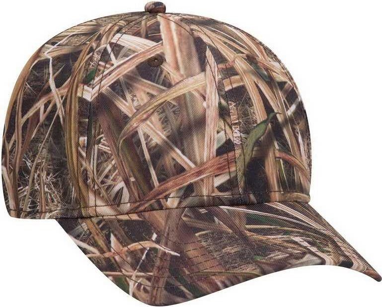 OTTO 171-1295 Mossy Oak Camouflage Superior Polyester Twill 6 Panel Low Profile Baseball Cap - Shadow Grass Blades - HIT a Double - 1