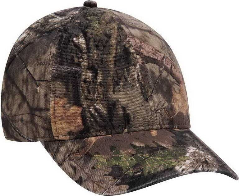 OTTO 171-1296 Mossy Oak Camouflage Garment Washed Superior Cotton Twill 6 Panel Low Profile Baseball Cap - Break Up Country - HIT a Double - 1