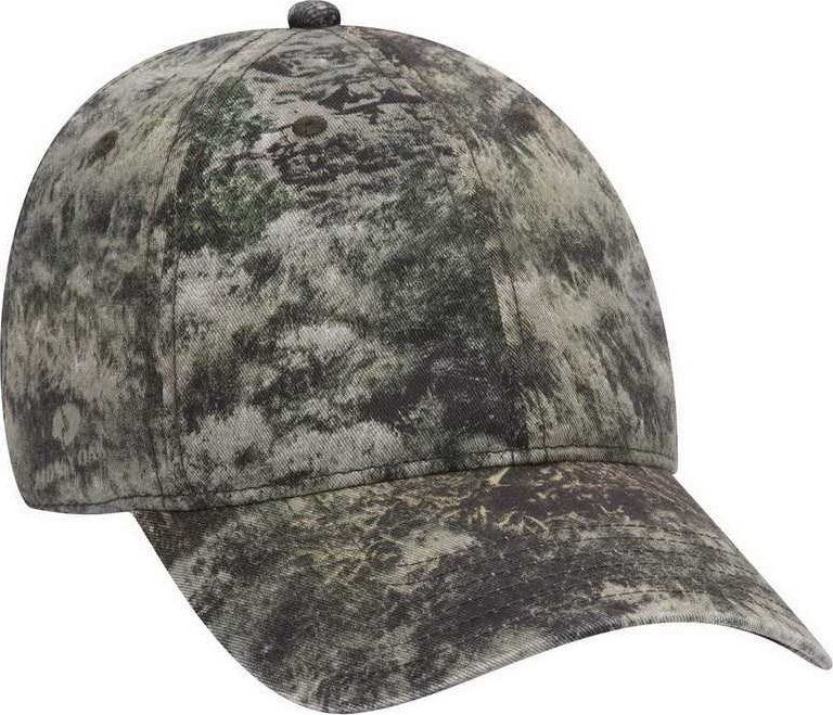 OTTO 171-1296 Mossy Oak Camouflage Garment Washed Superior Cotton Twill 6 Panel Low Profile Baseball Cap - Mountain Country Range - HIT a Double - 1