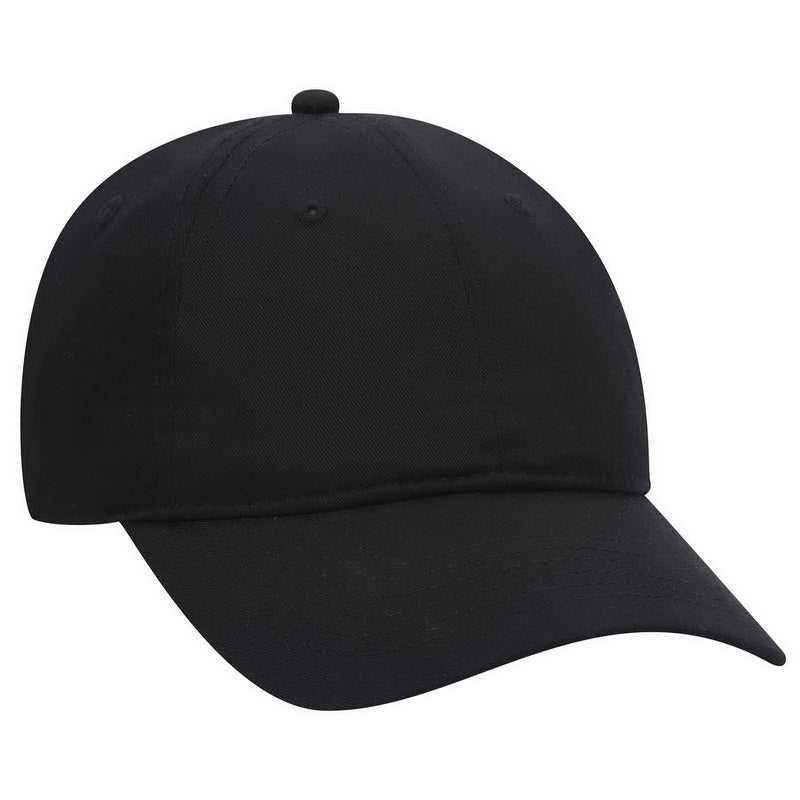 OTTO 18-010 Brushed Cotton Twill Low Profile Pro Style Cap - Black - HIT a Double - 1