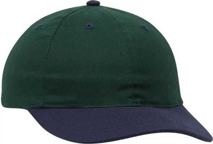 OTTO 18-017 Brushed Cotton Twill Low Profile Pro Style Seamed Front Panel without Buckram Cap - Navy Dark Green - HIT a Double - 1