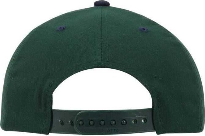 OTTO 18-017 Brushed Cotton Twill Low Profile Pro Style Seamed Front Panel without Buckram Cap - Navy Dark Green - HIT a Double - 2