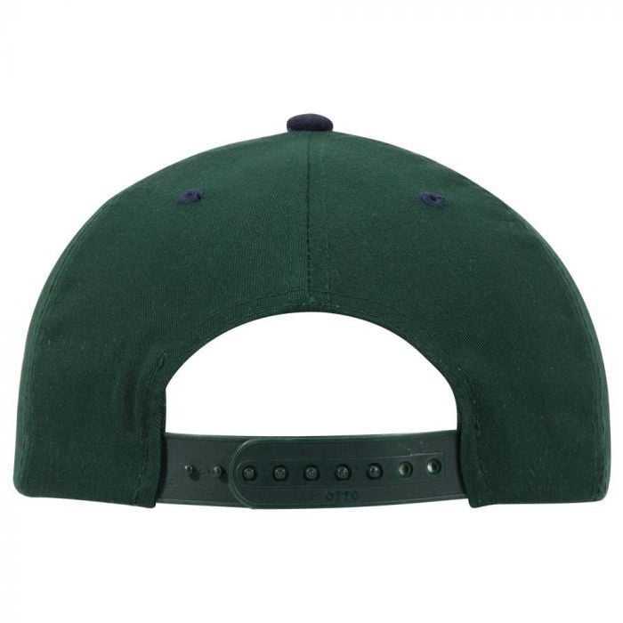 OTTO 18-017 Brushed Cotton Twill Low Profile Pro Style Seamed Front Panel without Buckram Cap - Navy Dark Green - HIT a Double - 1