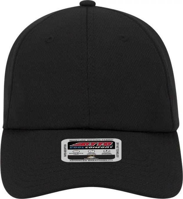 OTTO 18-1042 Cool Comfort Polyester Cool Mesh Low Profile Pro Style Unstructured Soft Crown Cap - Black - HIT a Double - 2