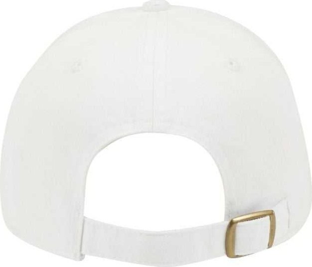 OTTO 18-1219 Garment Washed Superior Combed Cotton Twill 6 Panel Low Profile Dad Hat - White - HIT a Double - 2