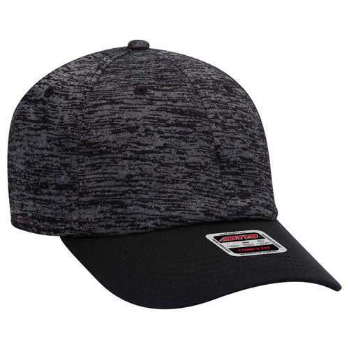 OTTO 18-1231 Otto Comfy Fit 6 Panel Low Profile Baseball Cap - Black Heather Black - HIT a Double - 1
