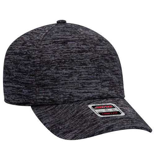 OTTO 18-1231 Otto Comfy Fit 6 Panel Low Profile Baseball Cap - Heather Black - HIT a Double - 1