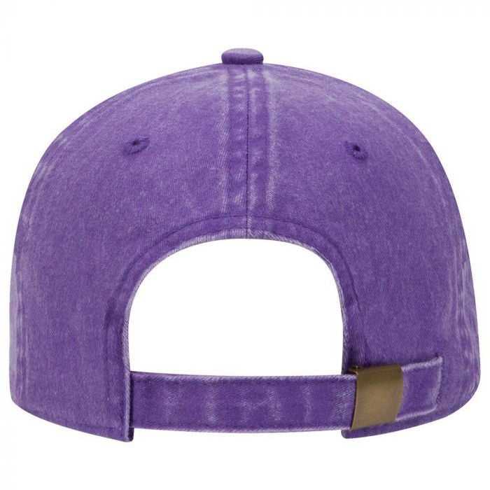 OTTO 18-202 Washed Pigment Dyed Cotton Twill Low Profile Pro Style Unstructured Soft Crown Cap - Purple - HIT a Double - 2
