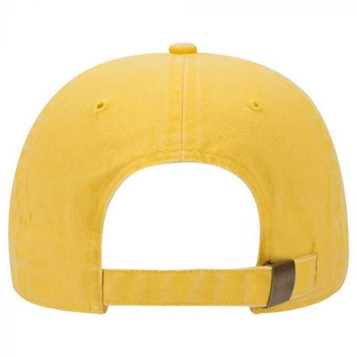 OTTO 18-202 Washed Pigment Dyed Cotton Twill Low Profile Pro Style Unstructured Soft Crown Cap - Goldenlite - HIT a Double - 2