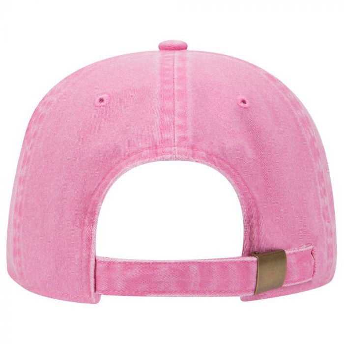 OTTO 18-202 Washed Pigment Dyed Cotton Twill Low Profile Pro Style Unstructured Soft Crown Cap - Azalea - HIT a Double - 2