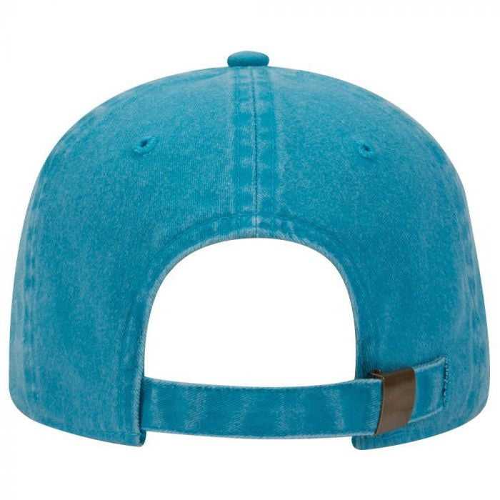OTTO 18-202 Washed Pigment Dyed Cotton Twill Low Profile Pro Style Unstructured Soft Crown Cap - Lake Blue - HIT a Double - 1