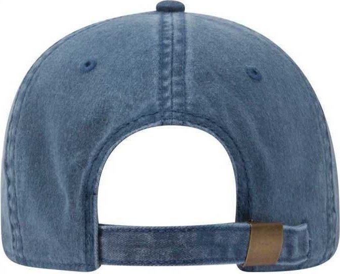 OTTO 18-202 Washed Pigment Dyed Cotton Twill Low Profile Pro Style Unstructured Soft Crown Cap - Navy - HIT a Double - 2