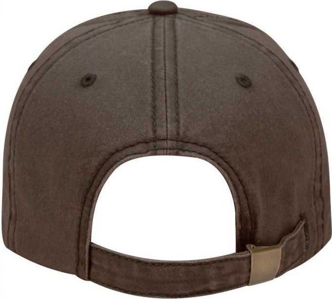 OTTO 18-202 Washed Pigment Dyed Cotton Twill Low Profile Pro Style Unstructured Soft Crown Cap - Brown - HIT a Double - 2