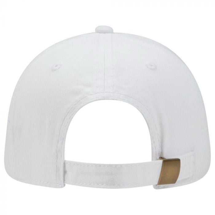 OTTO 18-202 Washed Pigment Dyed Cotton Twill Low Profile Pro Style Unstructured Soft Crown Cap - White - HIT a Double - 2