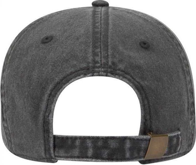 OTTO 18-202 Washed Pigment Dyed Cotton Twill Low Profile Pro Style Unstructured Soft Crown Cap - Charcoal Gray - HIT a Double - 2