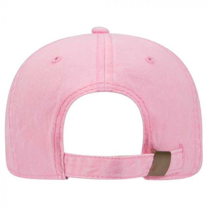 OTTO 18-202 Washed Pigment Dyed Cotton Twill Low Profile Pro Style Unstructured Soft Crown Cap - Pink - HIT a Double - 2