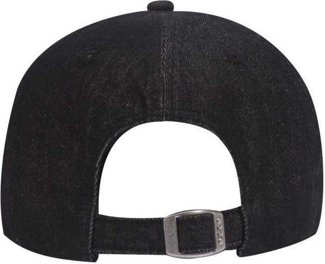 OTTO 18-204 Washed Pigment Dyed Denim Low Profile Pro Style Cap - Black - HIT a Double - 1