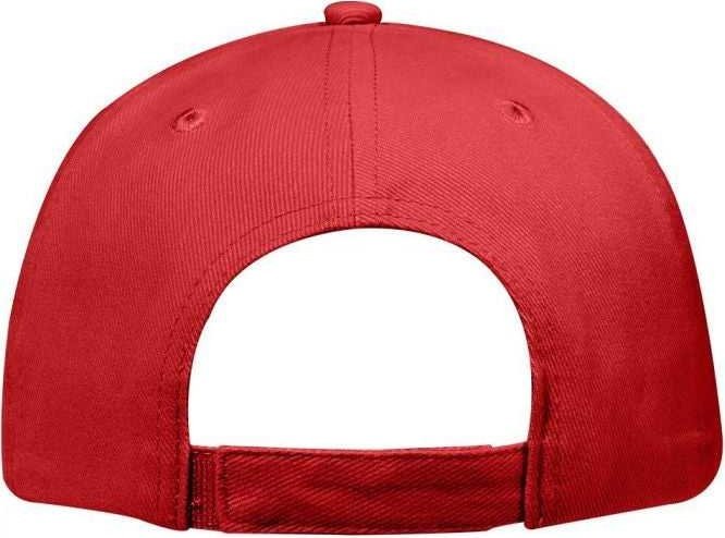 OTTO 18-253 Brushed Bull Denim Soft Crown Low Profile Pro Style Cap - Red - HIT a Double - 2