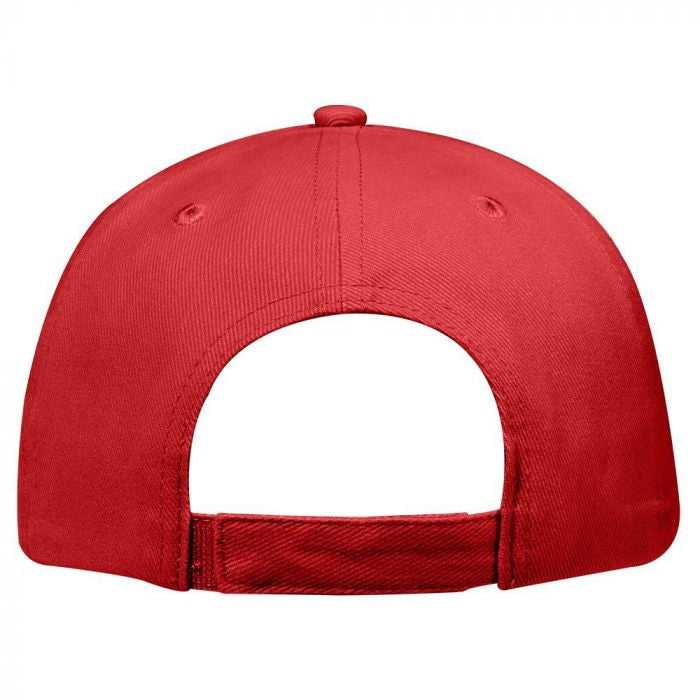 OTTO 18-253 Brushed Bull Denim Soft Crown Low Profile Pro Style Cap - Red - HIT a Double - 1