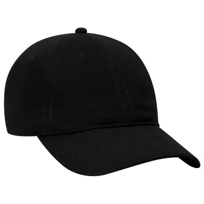 OTTO 18-253 Brushed Bull Denim Soft Crown Low Profile Pro Style Cap - Black - HIT a Double - 1