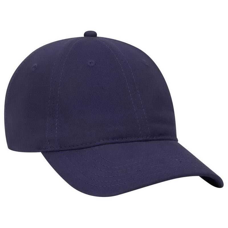 OTTO 18-253 Brushed Bull Denim Soft Crown Low Profile Pro Style Cap - Navy - HIT a Double - 1