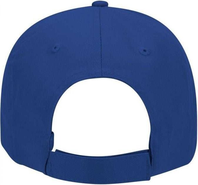OTTO 18-553 Cotton Twill Low Profile Pro Style Cap with Adjustable Hook and Loop - Royal - HIT a Double - 2