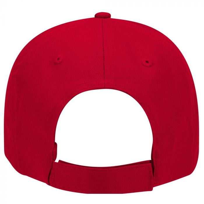 OTTO 18-553 Cotton Twill Low Profile Pro Style Cap with Adjustable Hook and Loop - Red - HIT a Double - 1