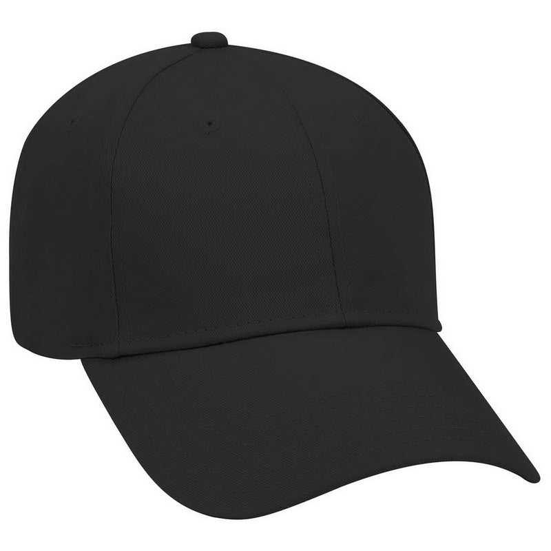 OTTO 18-553 Cotton Twill Low Profile Pro Style Cap with Adjustable Hook and Loop - Black - HIT a Double - 1