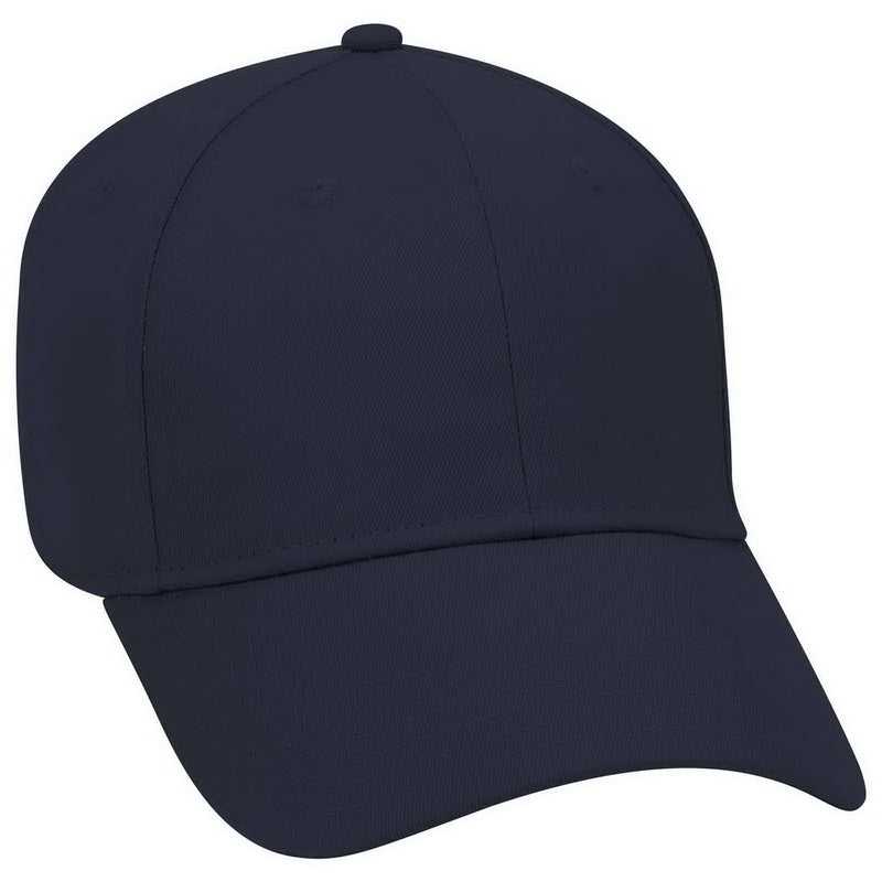 OTTO 18-553 Cotton Twill Low Profile Pro Style Cap with Adjustable Hook and Loop - Navy - HIT a Double - 1
