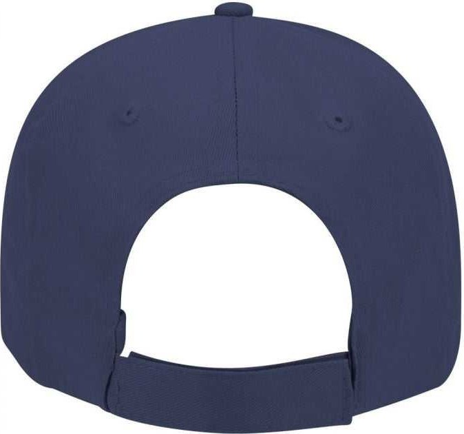 OTTO 18-553 Cotton Twill Low Profile Pro Style Cap with Adjustable Hook and Loop - Navy - HIT a Double - 2