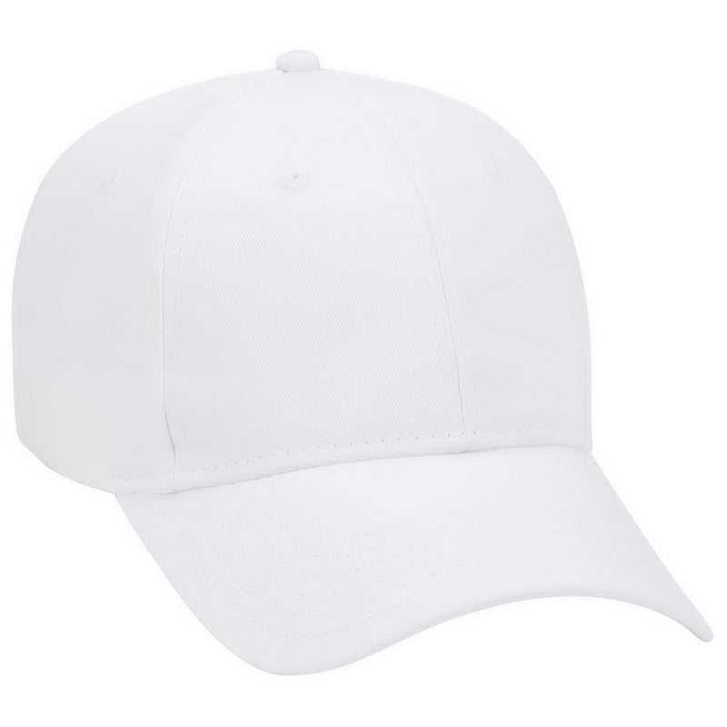 OTTO 18-553 Cotton Twill Low Profile Pro Style Cap with Adjustable Hook and Loop - White - HIT a Double - 1